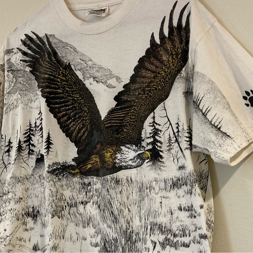 Vintage 90s AOP All Over Print American Wilderness Experience Arizona 1994 Tee